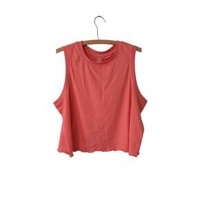 Wavvy Sleeveless Tank XL Melon Cropped NWOT